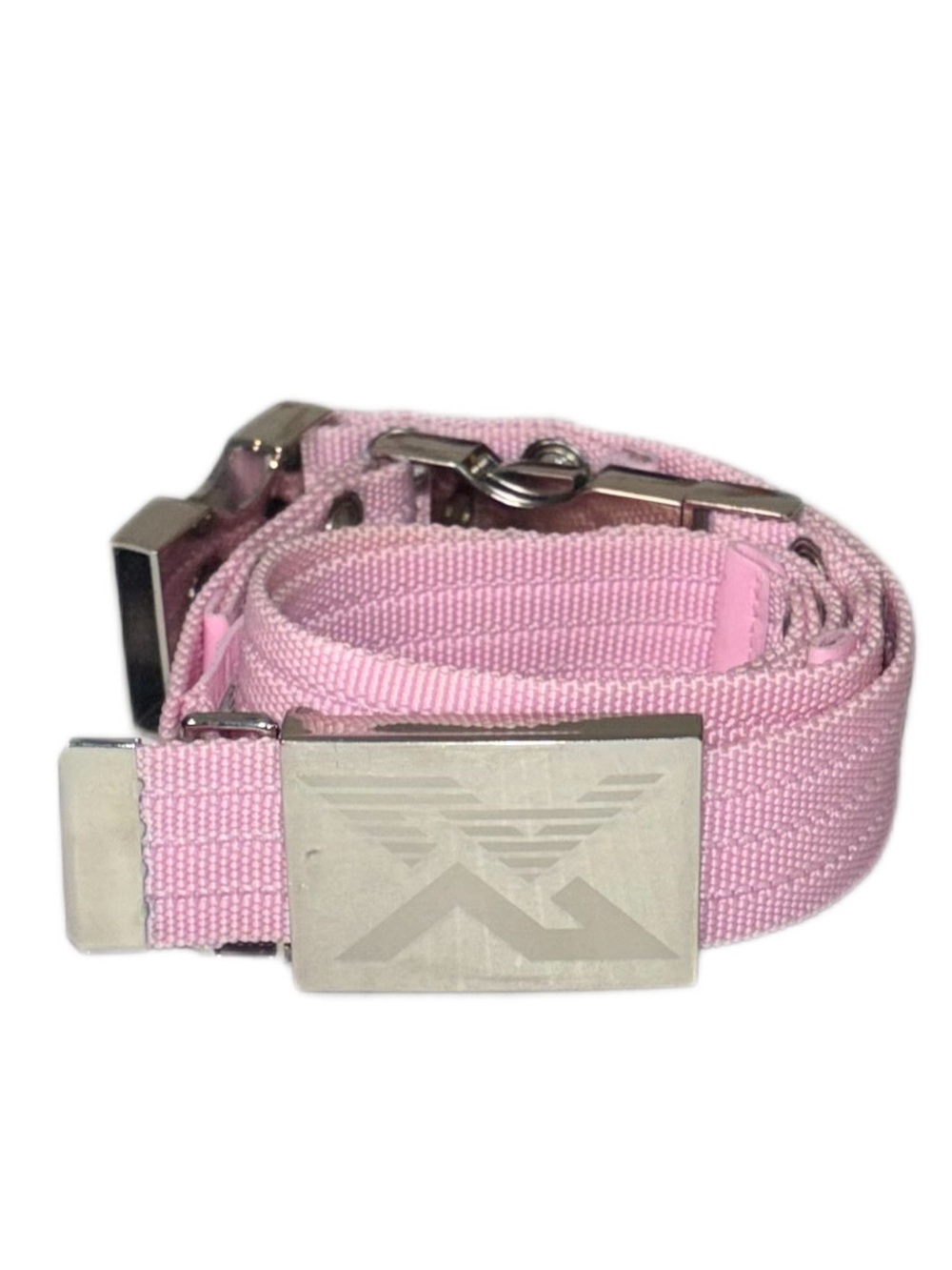 Armani exchange Y2K belt in candy pink Utility Buckle Grommet belt size medium - Picture 2 of 16